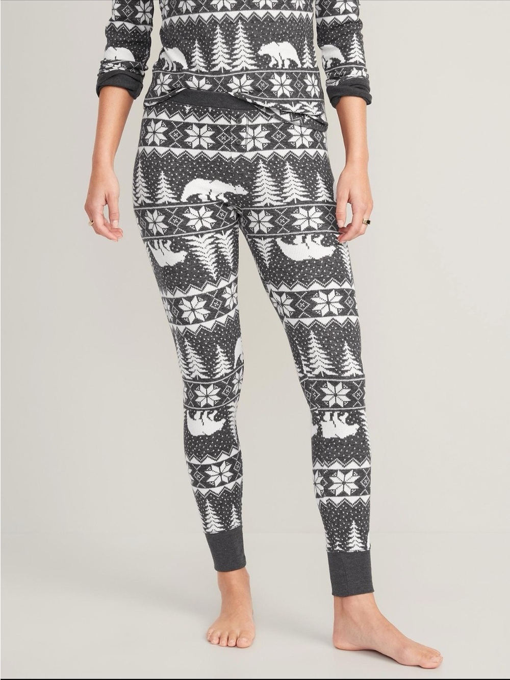Old Navy NWT Fair Isle Polar Bear Pajama Set Size Small